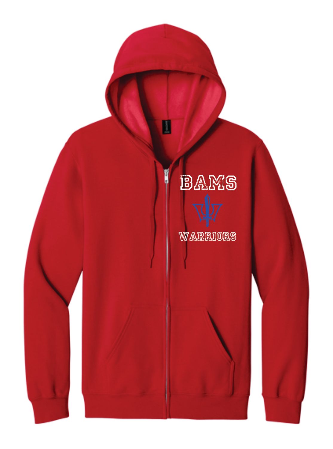**TEACHER/FACULTY ONLY!!** BAMS Warrior Soft Zip Up Hoodie