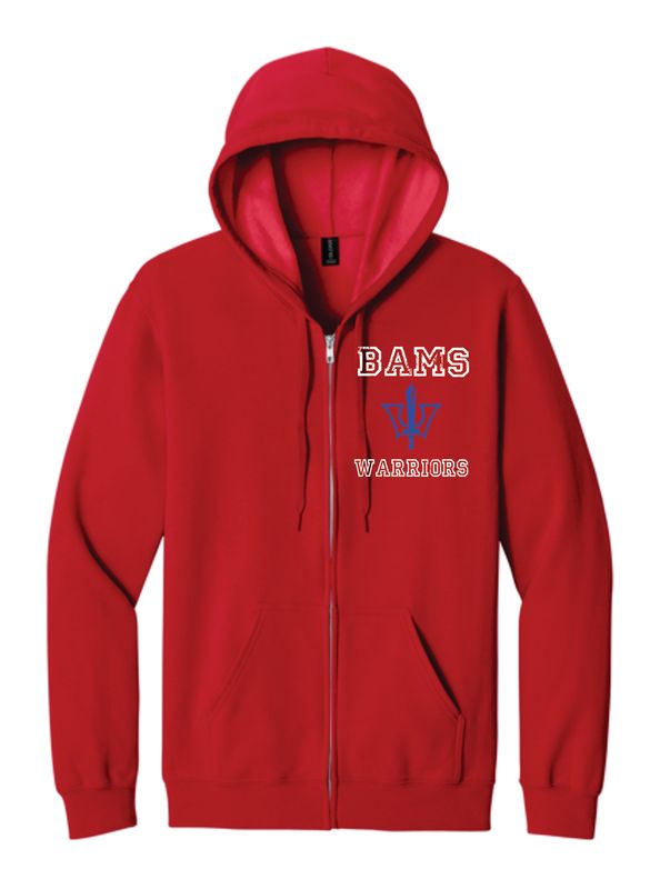 **TEACHER/FACULTY ONLY!!** BAMS Warrior Soft Zip Up Hoodie