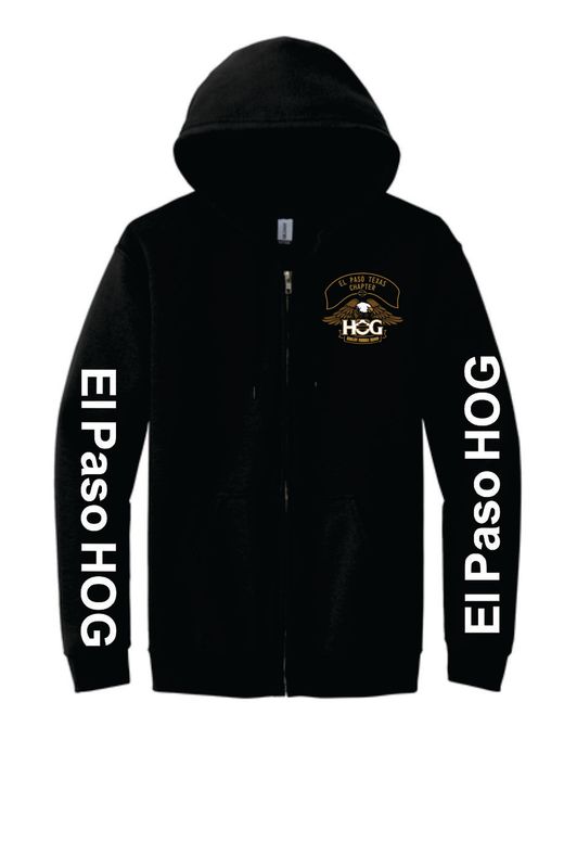 El Paso HOG Chapter Black Zip-Up Hoodie