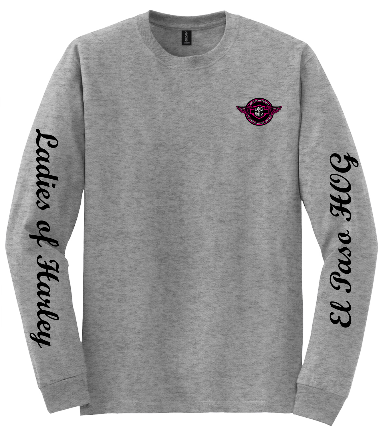 Women's El Paso HOG Chapter Gray Long Sleeve Shirts