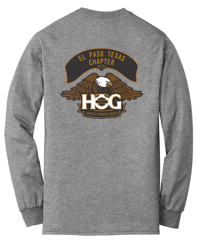 El Paso HOG Chapter Gray Long Sleeve Shirts