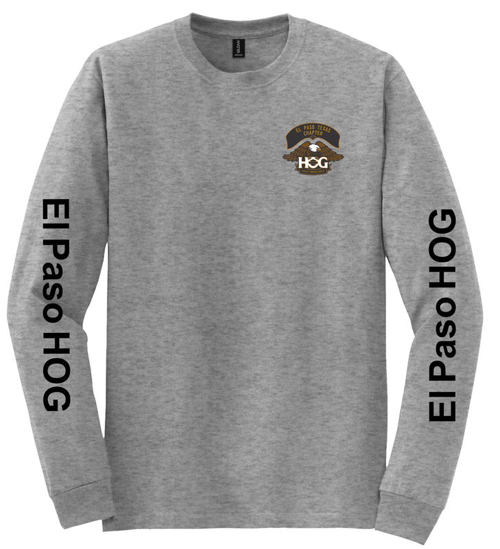 El Paso HOG Chapter Gray Long Sleeve Shirts