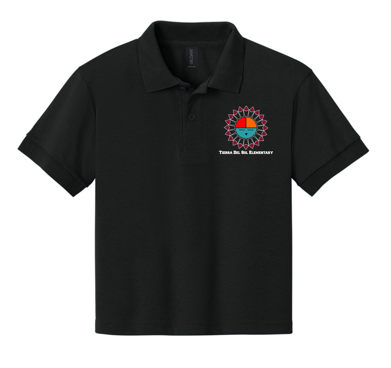 Grades: Kinder - 5th  Tierra Del Sol Black Polo