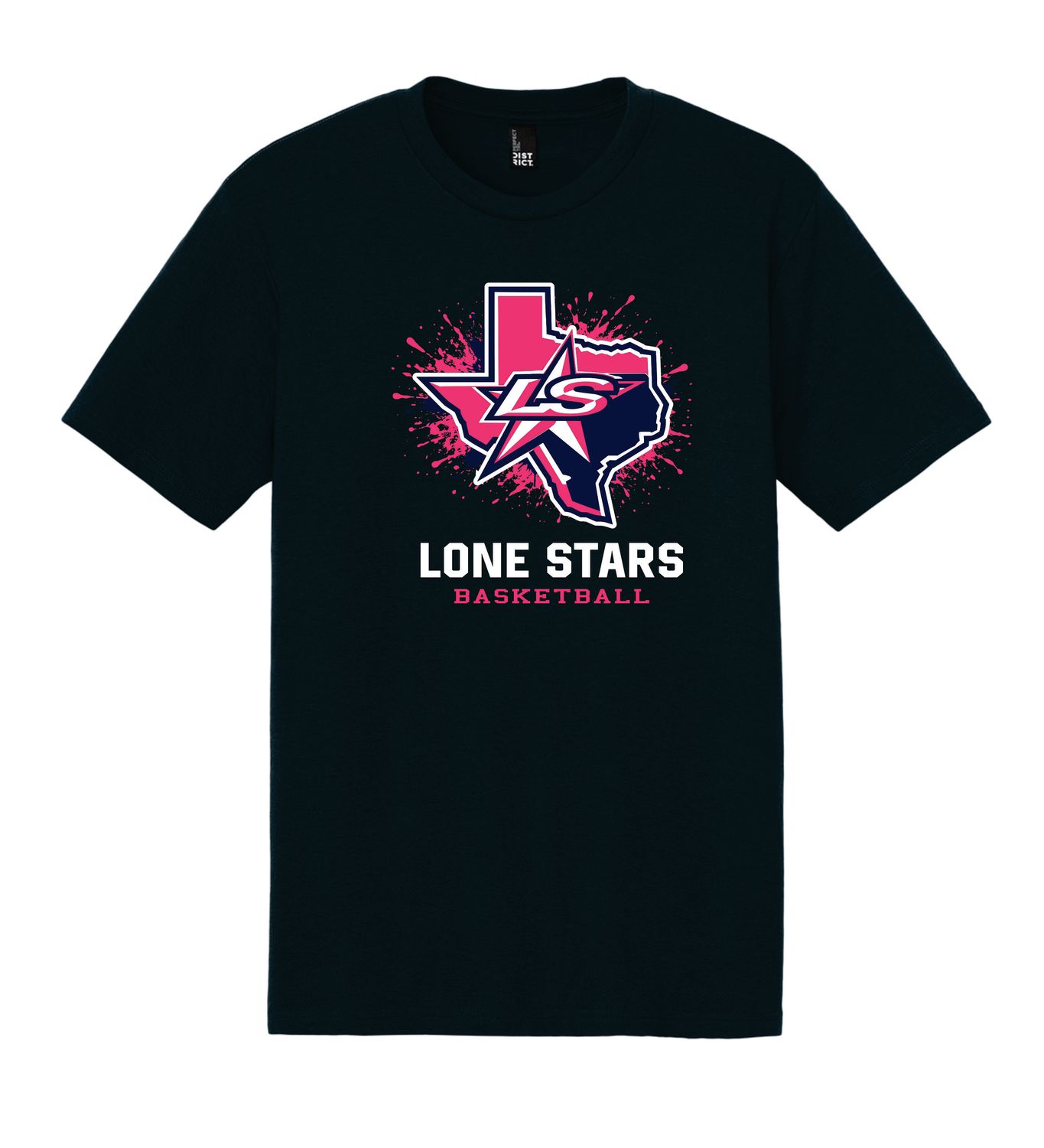 Lone Stars Pink/Navy Triblend Tee