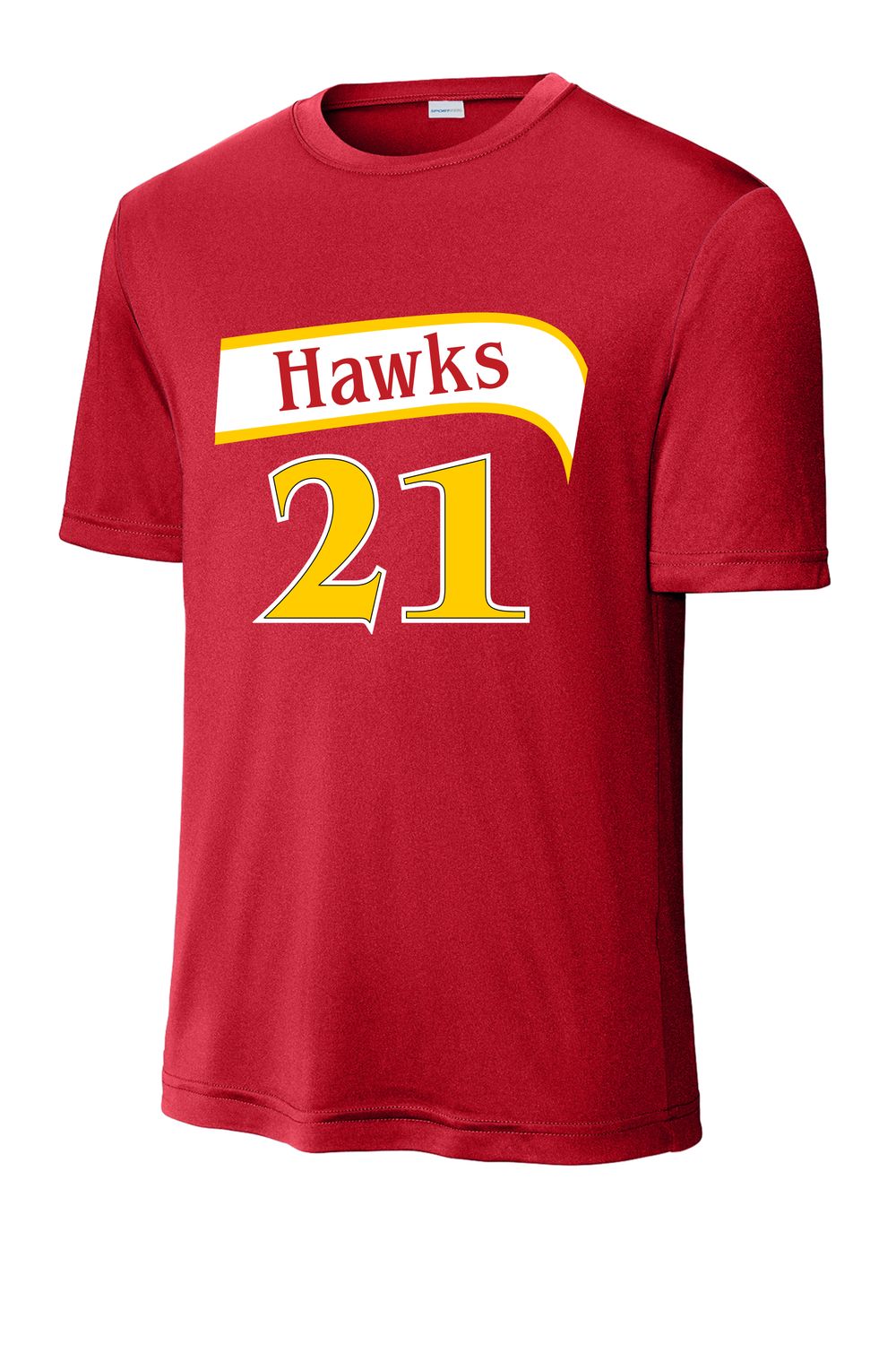Hawks Basketball Red Drifit Custom Tee