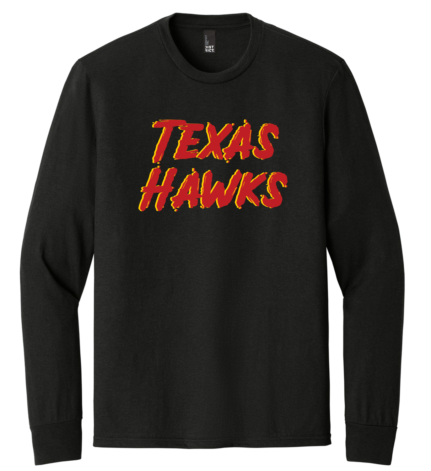 Hawks Basketball Black Long Sleeve Triblend Tee