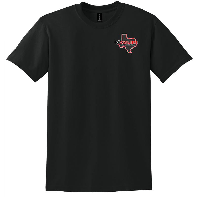 Hanks Middle School Black Left Chest Logo T-Shirt