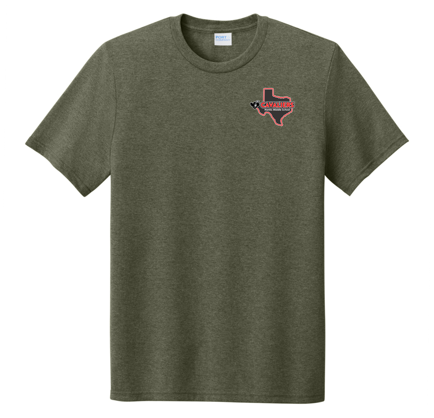 Hanks Middle School Military Green Triblend T-Shirt