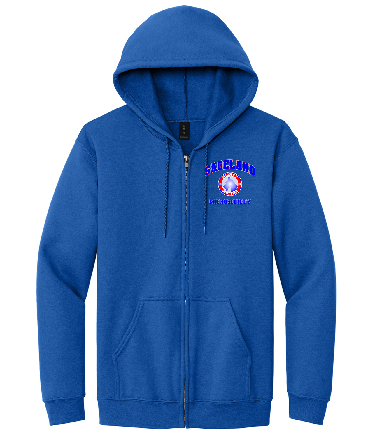 Sageland Blue Zip Up Sweater