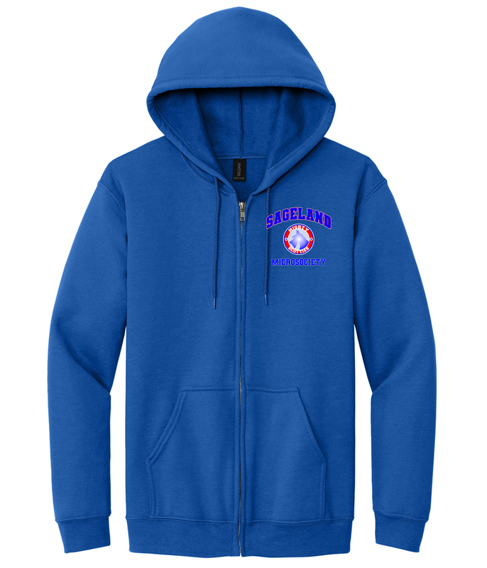 Sageland Blue Zip Up Sweater