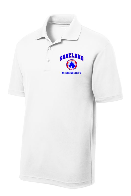 Sageland White Drifit Polo