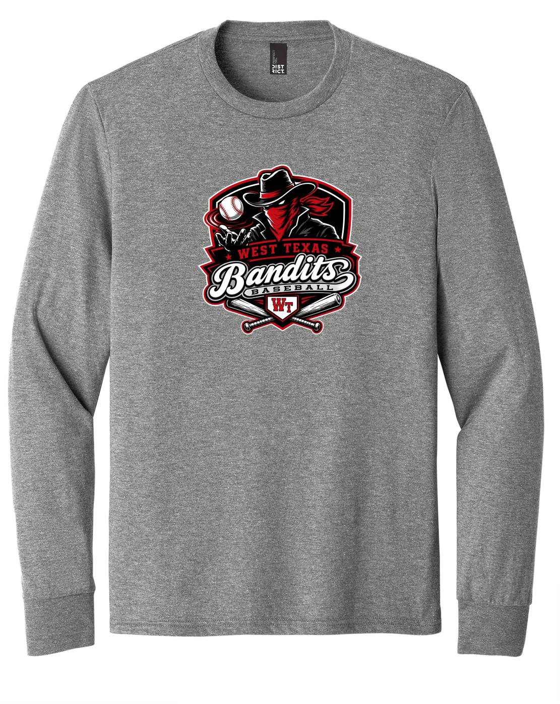 YOUTH West Texas Bandits Long Sleeve Grey Triblend