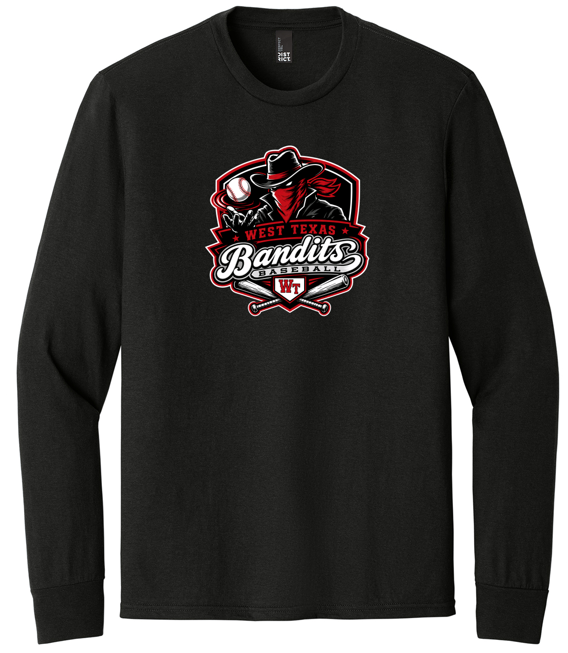 West Texas Bandits Long Sleeve Black Triblend