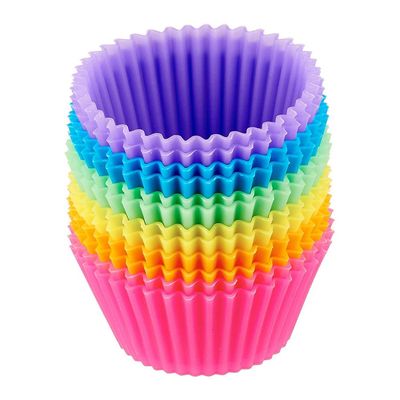 Moule à gâteau rond en silicone pour muffins et cupcakes