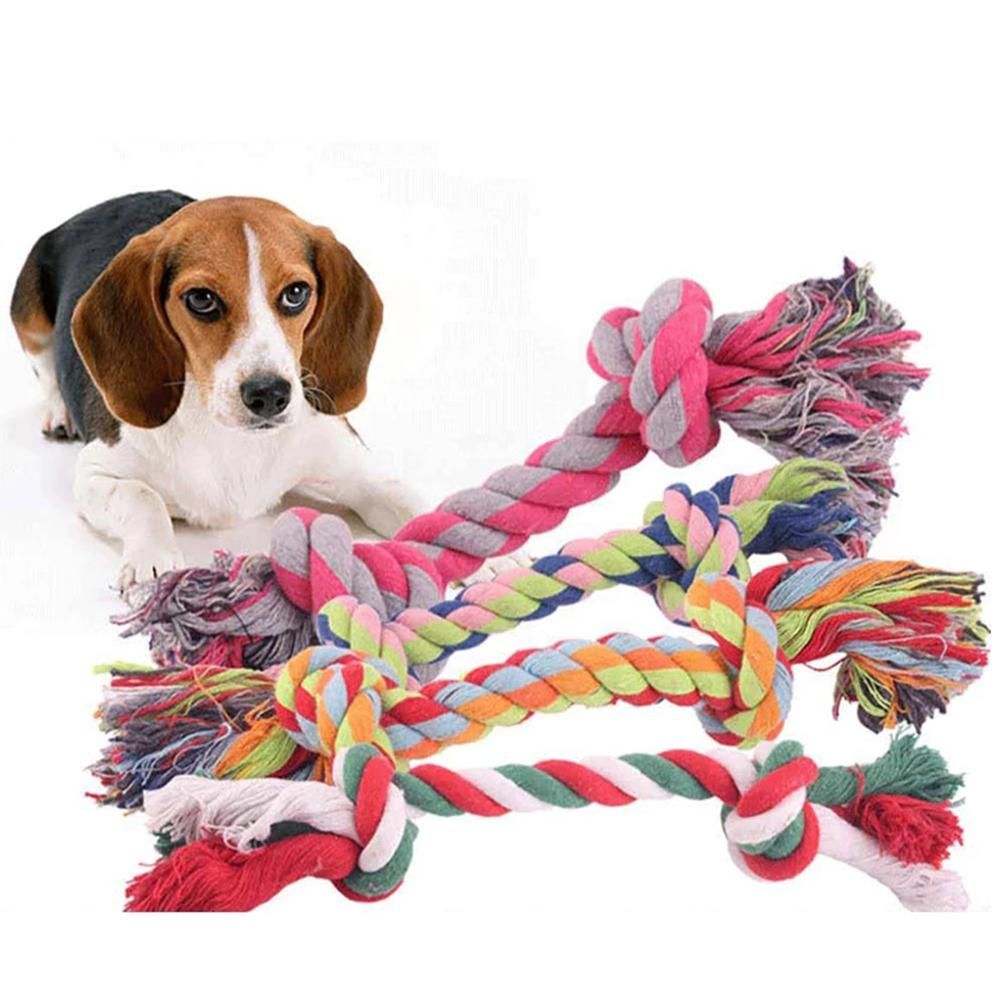 Jouets à mâcher pour chien en corde de coton tressée