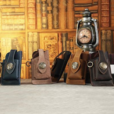 Sac banane vintage en similicuir pour homme