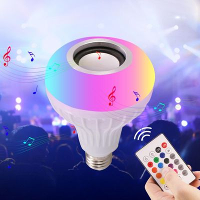 Ampoule LED RVB à 7 couleurs changeantes pour haut-parleur audio