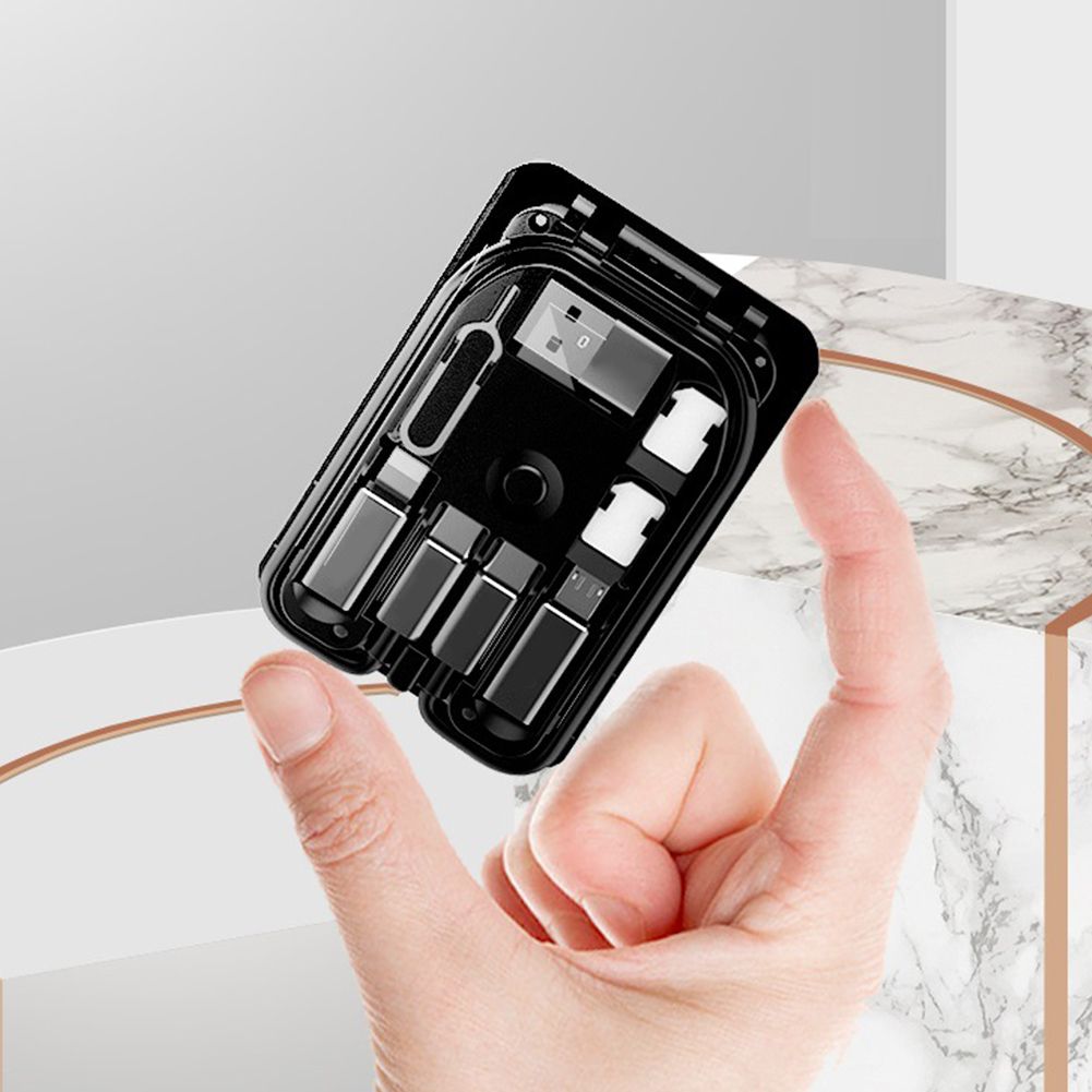 Universal Type C Travel Multifunctional Electronics Storage Data Cable Adapter Card