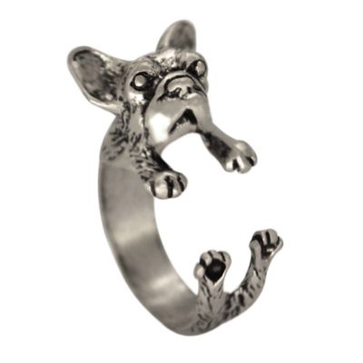Bague rétro ajustable pour femme avec motif animal