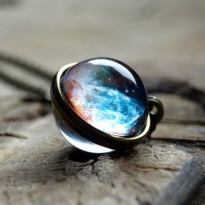 Collier chaîne étoile univers pour femme, pendentif