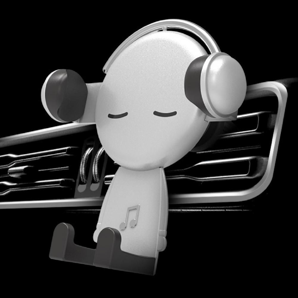 Car Phone Holder Automobile Anti-Scratch Cartoon Music Phone Holder Bracket