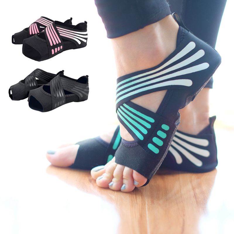 Non-Slip Fitness Dance Pilates Socks Professional Indoor Half Toe Sport Socks