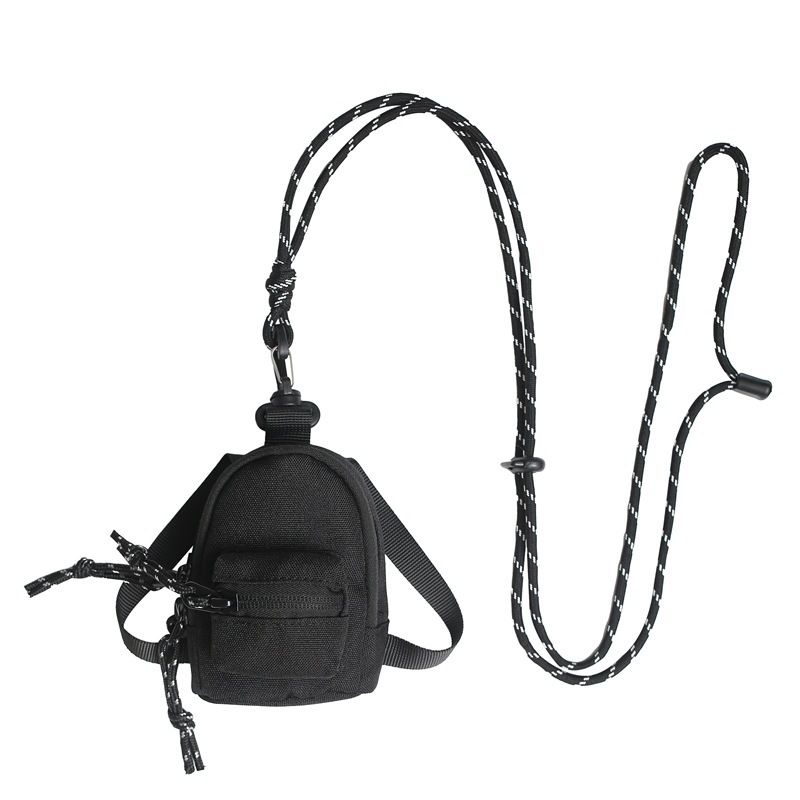 Mini sac à dos en nylon avec pendentif pour homme