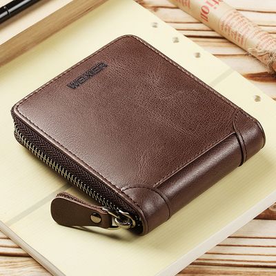 Portefeuille vintage marron en cuir synthétique