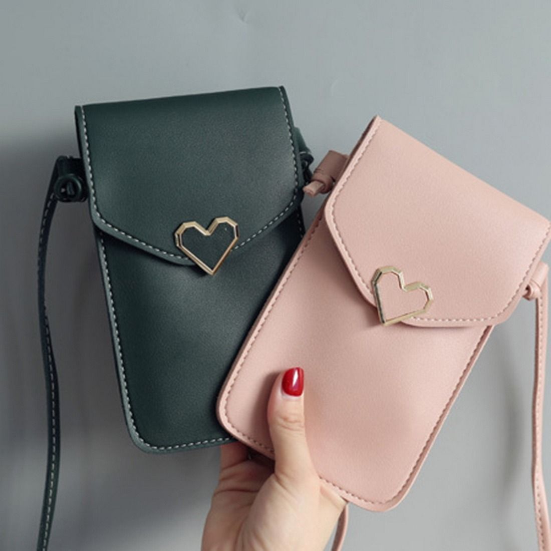 Cute Small Bag Transparent Touch Screen Mobile Phone Bag
