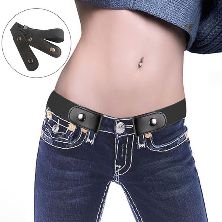 Buckle-Free Stretch Elastic Waist Belt For Jeans Pants Dresses