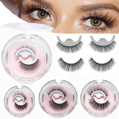 Faux cils sans colle, bandes 3D réutilisables