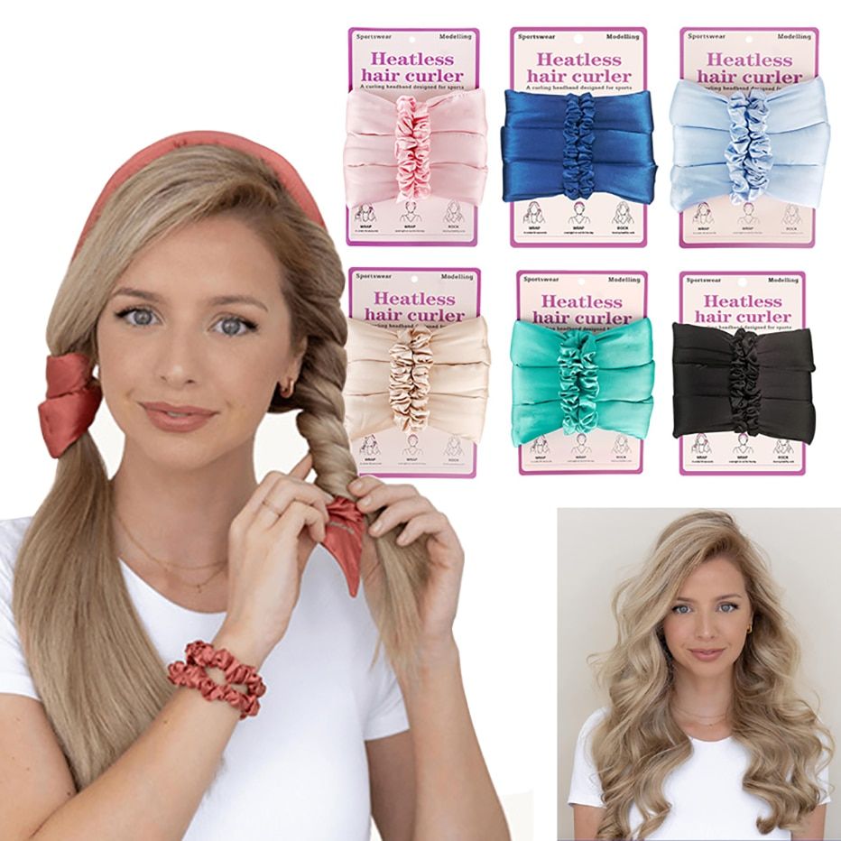 Flexible Hair Curling Rod Lazy Sleep Headband Wave Hair Curler