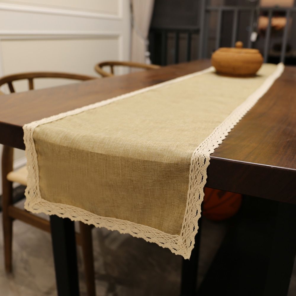 Cotton And Linen Lace Table Mat Home Tea Table Flag Mat