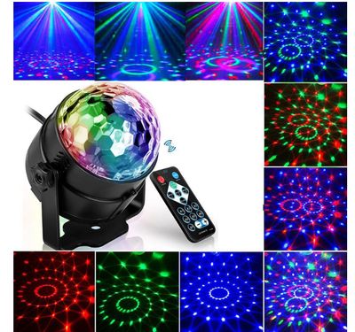 Lumière disco rotative activée par le son