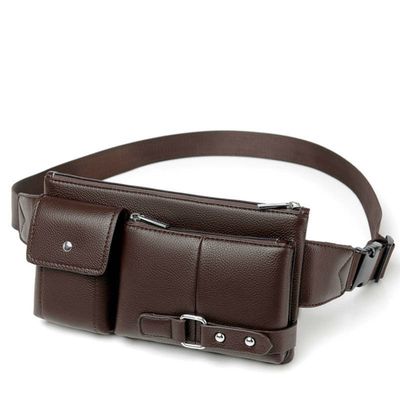 Sac banane multi-poches en cuir PU