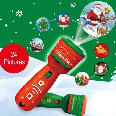 Santa Christmas Tree Flashlight Projector Torch Lamp Toy