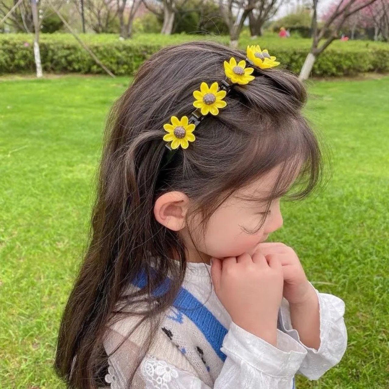 Flower Cartoon Braided Hair Band Hairpin Jewelry Girl Accessories