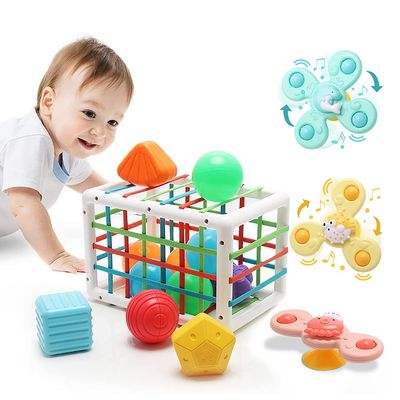 Jouets Montessori pour bébé, hochet d&#39;exploration sensorielle, balle