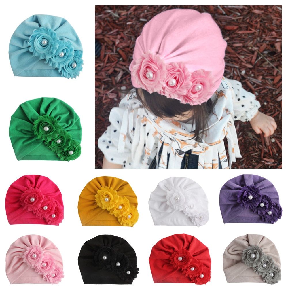 Children Warm Hats Autumn Winter Kids Headband Turban Scarf