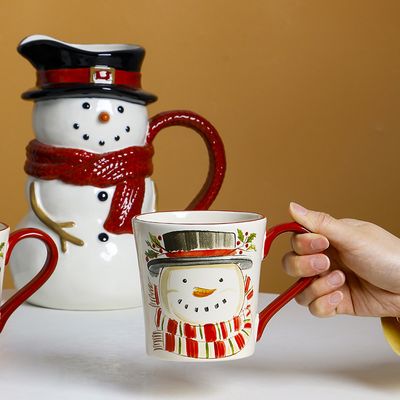 Tasse créative bonhomme de neige maison tasse de petit-déjeuner