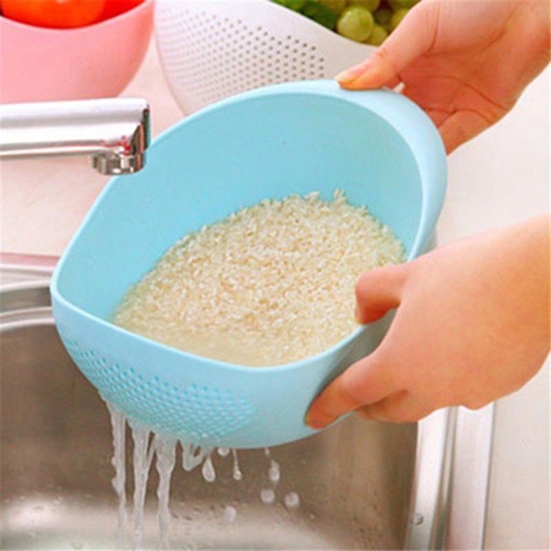 Kitchen Food Grade Plastic Rice Beans Washing Filter Strainer Basket