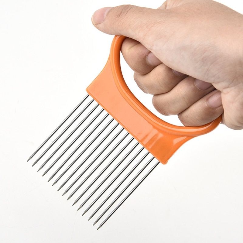 Kitchen Gadgets Onion Slicer Safe Fork Tomato Vegetables Slicer