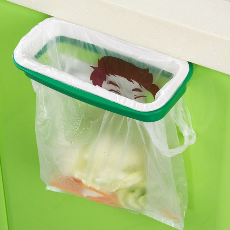 Solid Hanging Kitchen Cabinet  Rack Style Storage Garbage Bags