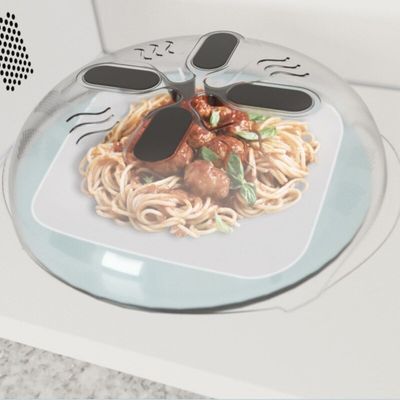 Food Splatter Guard Professional Microwave Food Anti-Sputtering Cover With Steam Vents