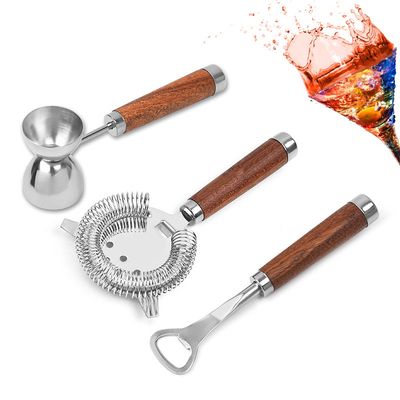 Wooden Handle Double Head Coffee Stirring Spoon Bar Spoon Set
