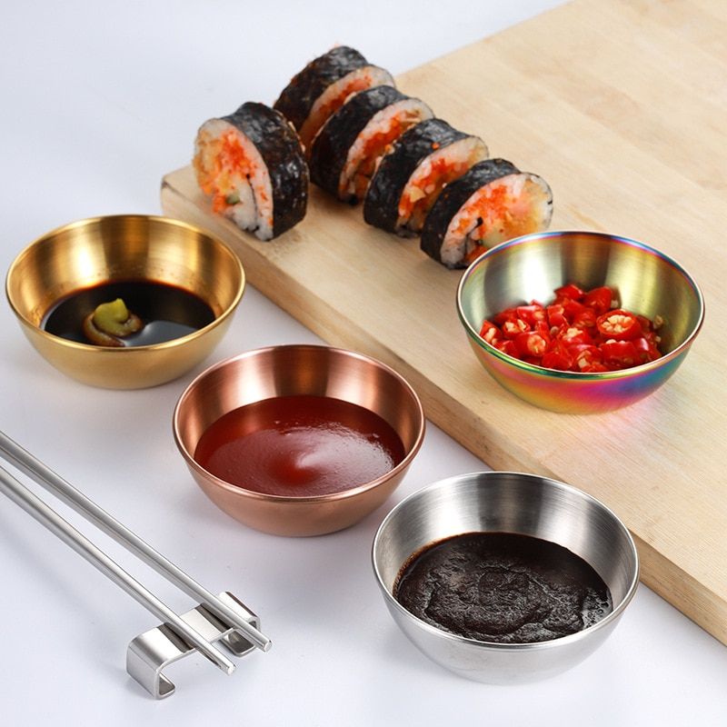 Stainless Steel Sauce Dish Seasoning Dish Hot Pot Dipping Bowl