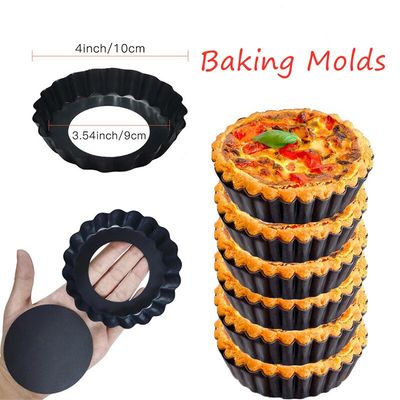 8/10/12cm Mini Round Pie Muffin Cupcake Pans Non-Stick Pizza Cake Mold