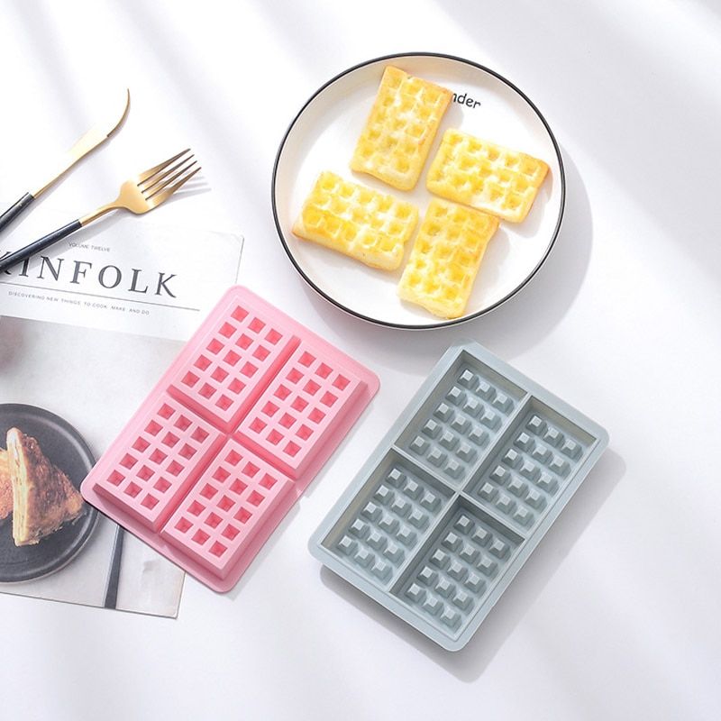 DIY Baking Waffle Molds Heat Safe Material Silicone Pastry Cake Molds