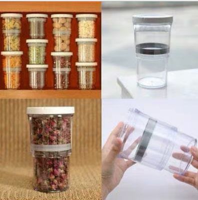 Push Vacuum Seal Tank Food Container Clear Jar