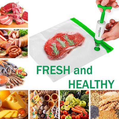 20Pcs/Set Vacuum Sealer Zip Lock Embossed Food Saver Bags With Pump
